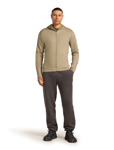 Bluza męska z kapturem merino Icebreaker 360 RealFleece Elemental LS Zip