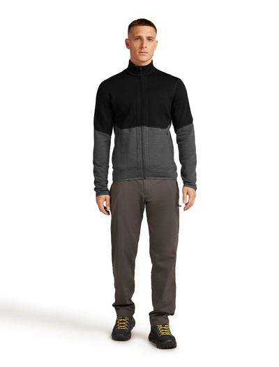 Bluza męska merino Icebreaker 400 RealFleece Descender LS Zip
