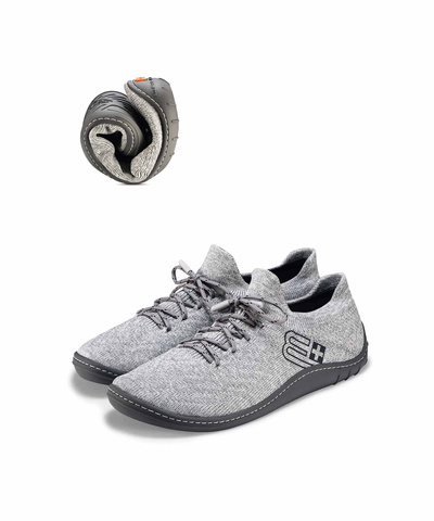 Buty minimalistyczne damskie Brubeck Barefoot MERINO - szary