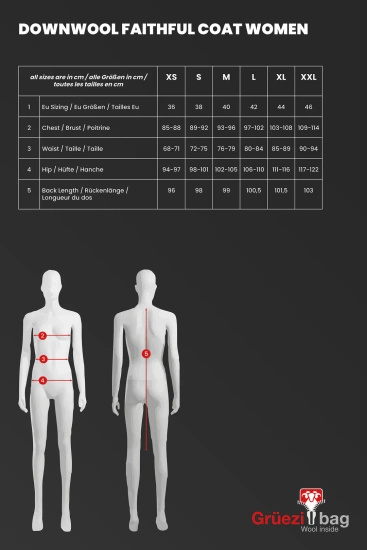 Płaszcz puchowo-wełniany damski Gruezi Faithful DownWool Coat W