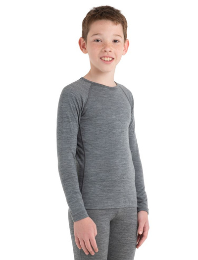 Koszulka z długim rękawem kids merino Icebreaker 200 Oasis