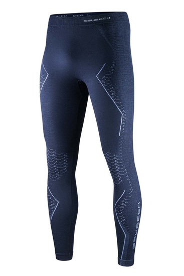 Legginsy męskie Brubeck EXTREME MERINO granatowy 