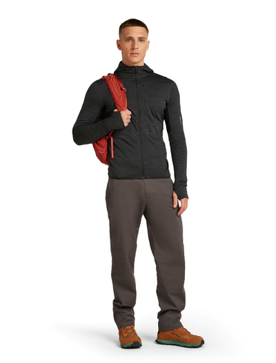 Bluza męska z kapturem merino Icebreaker 200 RealFleece Descender LS Zip