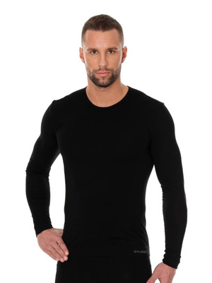 Koszulka męska z długim rękawem Brubeck COMFORT COTTON czarny