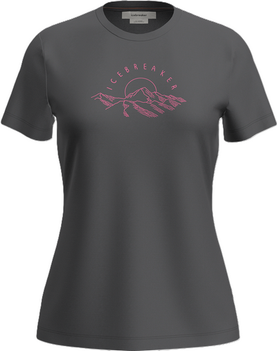 Koszulka damska z krótkim rękawem merino Icebreaker 150 Tech Lite III SS Tee grafitowy