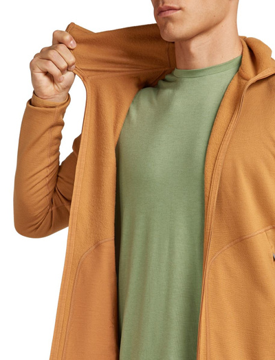 Bluza męska z kapturem merino Icebreaker 560 RealFleece Elemental LS Zip