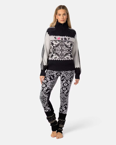 Sweter damski merino KariTraa SAGA KNIT - biały