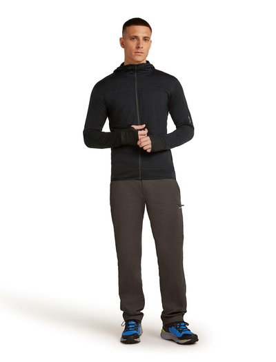 Bluza męska z kapturem merino Icebreaker 300 RealFleece Descender LS Zip