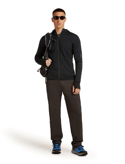 Bluza męska z kapturem merino Icebreaker 300 RealFleece Descender LS Zip