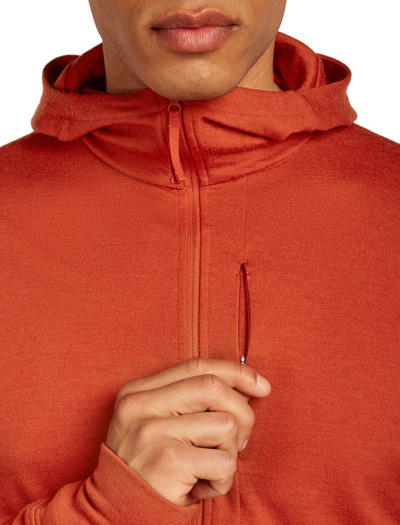 Bluza męska z kapturem merino Icebreaker 260 Quantum LS Zip