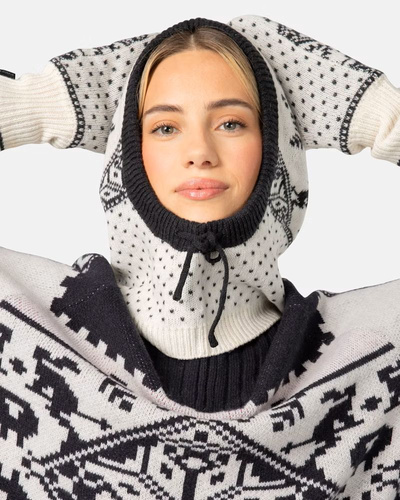 Sweter damski merino KariTraa SAGA KNIT - biały