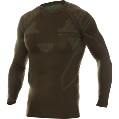 Koszulka męska z długim rękawem Brubeck RANGER PROTECT khaki