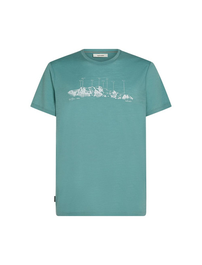 Koszulka męska z krótkim rękawem merino Icebreaker 150 Tech Lite SS Tee The Peaks