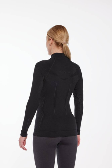 Koszulka damska z długim rękawem Brubeck EXTREME MERINO WOOL czarny