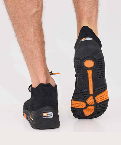 Buty turystyczne męskie Brubeck TREK MERINO - czarny/pomarańczowy
