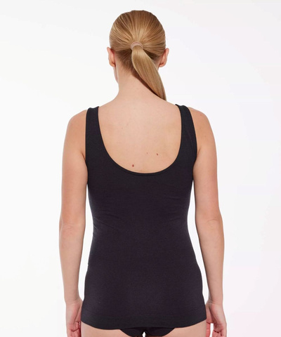 Koszulka damska na ramiączkach Brubeck COMFORT MERINO czarny