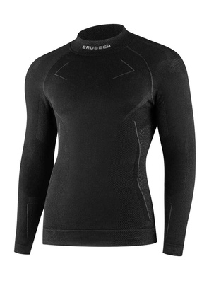 Koszulka męska z długim rękawem Brubeck EXTREME MERINO WOOL czarny