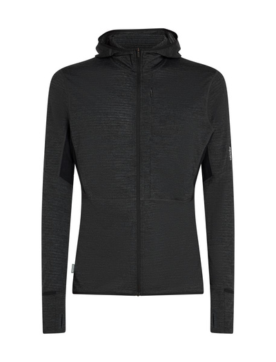 Bluza męska z kapturem merino Icebreaker 200 RealFleece Descender LS Zip