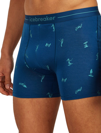 Majtki męskie bokserki 150 Icebreaker Anatomica Boxers Snow Day