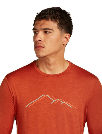 Koszulka męska z długim rękawem merino Icebreaker 150 Tech Lite LS Tee Rainer Ridge