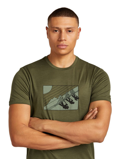 Koszulka męska z krótkim rękawem merino Icebreaker 150 Tech Lite SS Tee In The Wild