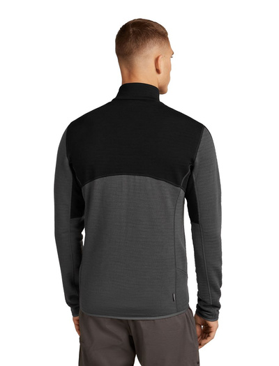 Bluza męska merino Icebreaker 400 RealFleece Descender LS Zip