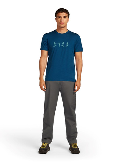 Koszulka męska z krótkim rękawem merino Icebreaker 150 Tech Lite SS Tee Snow Day