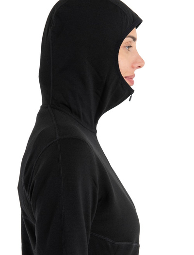 Damska bluza merino Icebreaker 560 Realfleece Elemental II LS Zip Hoodie
