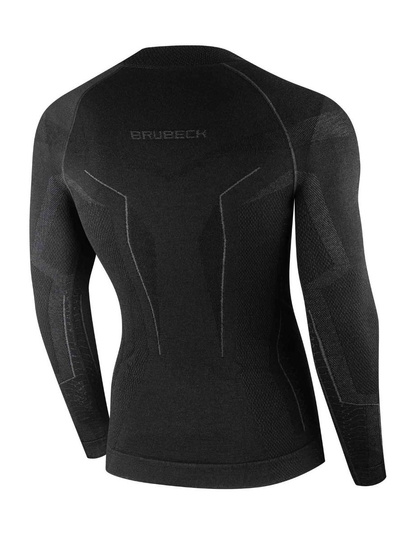 Koszulka męska z długim rękawem Brubeck EXTREME MERINO WOOL czarny 