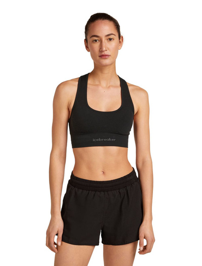 Biustonosz Icebreaker 260 Zoneknit Seamless Bra czarny