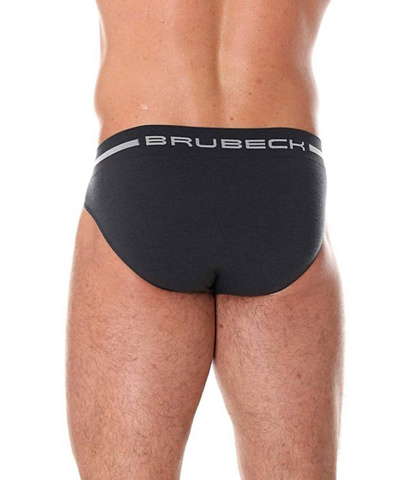 Majtki slipy męskie Brubeck merino COMFORT WOOL czarny