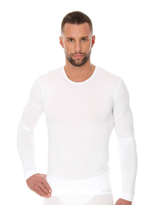 Koszulka męska z długim rękawem Brubeck COMFORT COTTON biały