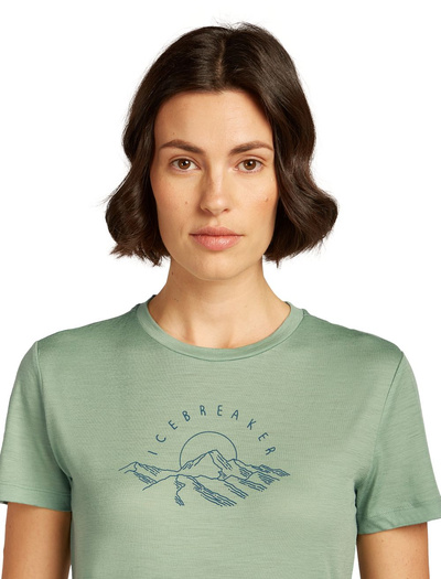 Koszulka damska z krótkim rękawem merino Icebreaker 150 Tech Lite III SS Tee grafitowy