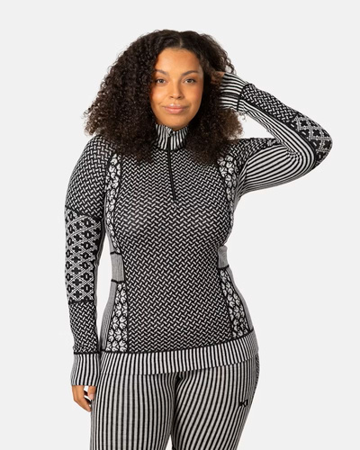 Koszulka damska z długim rękawem 190 merino KariTraa Smekker - czarny