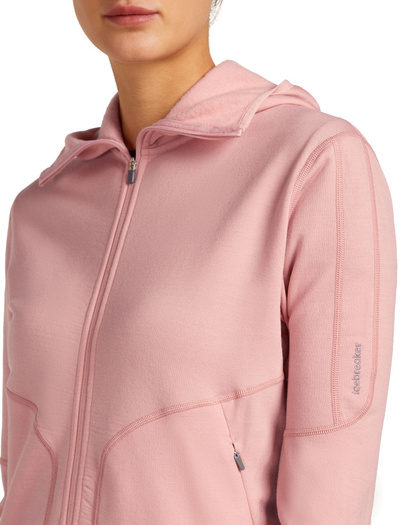 Damska bluza merino Icebreaker 560 Realfleece Elemental II LS Zip Hoodie