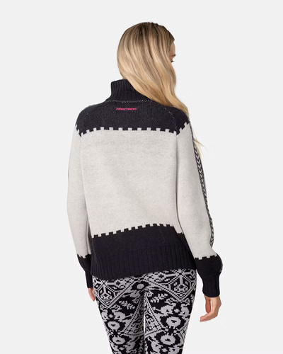 Sweter damski merino KariTraa SAGA KNIT - biały