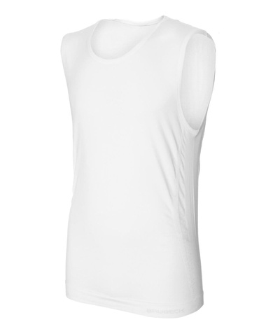 Koszulka męska bez rękawów Brubeck Comfort Cotton biały