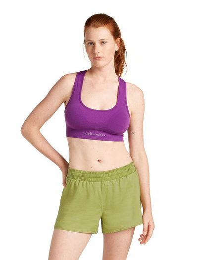 Biustonosz Icebreaker Zoneknit Core Bra fioletowy