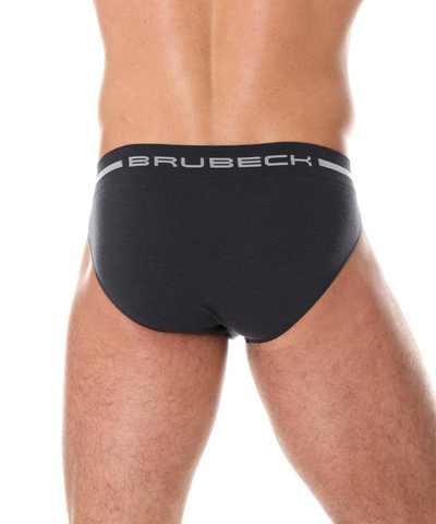 Majtki slipy męskie Brubeck merino COMFORT WOOL grafitowy