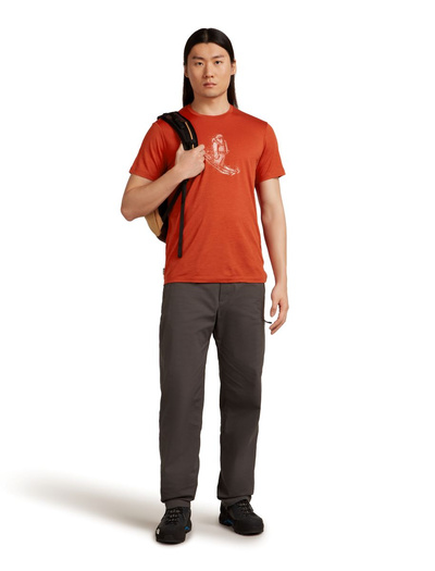 Koszulka męska z krótkim rękawem merino Icebreaker 150 Tech Lite SS Tee Skiing Yeti
