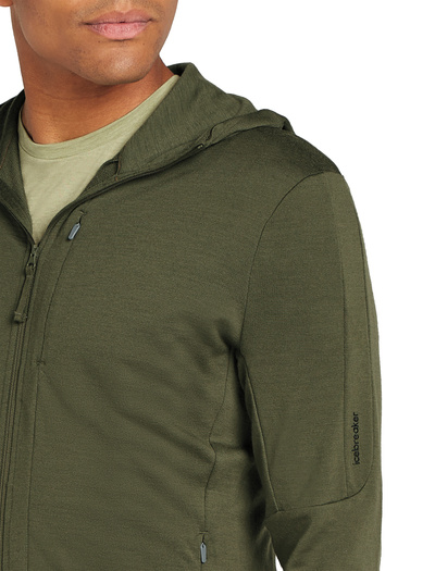 Bluza męska z kapturem merino Icebreaker 260 Quantum LS Zip