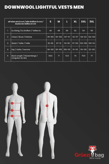 Kamizelka puchowo-wełniana męska Gruezi Lightful DownWool Vest