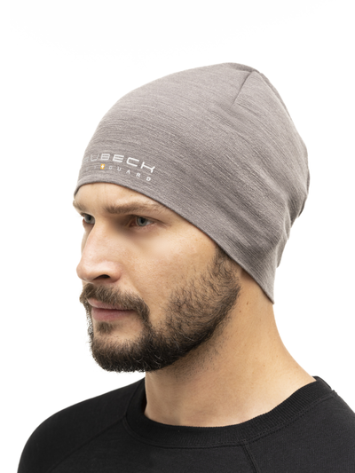 Czapka merino Brubeck dwuwarstwowa EXTREME WOOL stalowy