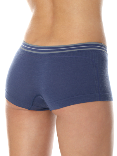 Majtki damskie bokserki merino Brubeck ACTIVE WOOL jeansowy