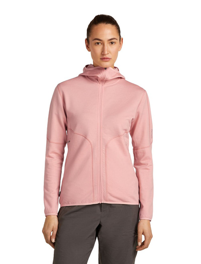 Damska bluza merino Icebreaker 560 Realfleece Elemental II LS Zip Hoodie