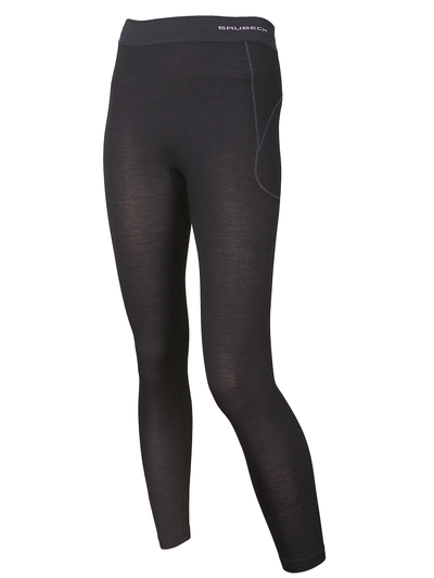 Legginsy damskie merino Brubeck ACTIVE WOOL czarny