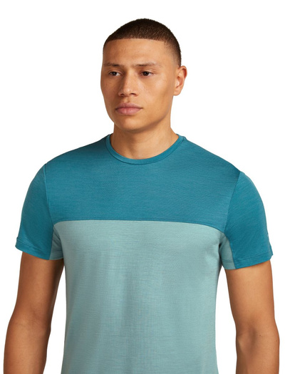 Koszulka męska z krótkim rękawem merino Icebreaker 125 Cool-Lite Sphere SS Tee Colour Block
