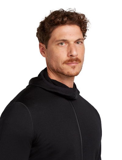 Bluza męska z kapturem merino Icebreaker 560 RealFleece Elemental LS Zip