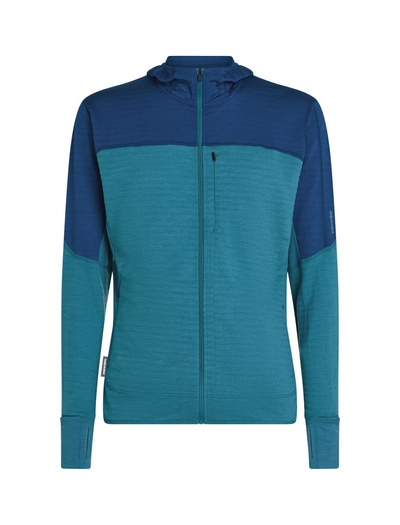 Bluza męska z kapturem merino Icebreaker 300 RealFleece Descender LS Zip
