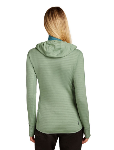 Damska bluza merino Icebreaker 300 RealFleece Descender LS Zip Hood